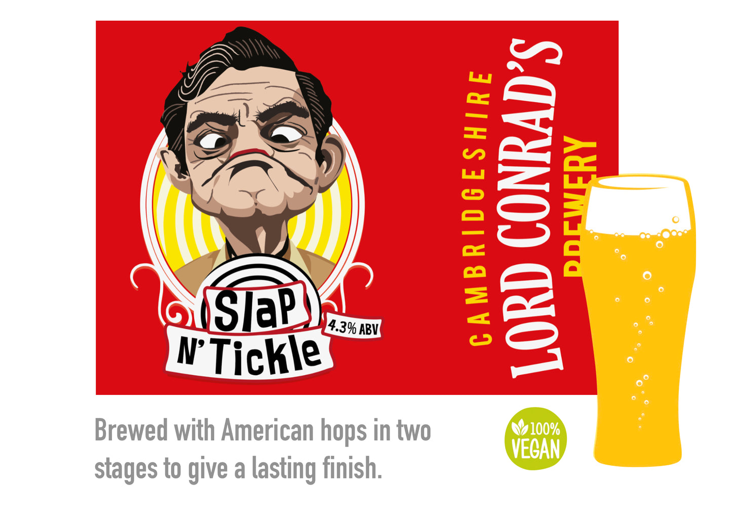 Slap and tickle American bitter pale 4.3% suitable for vegans
