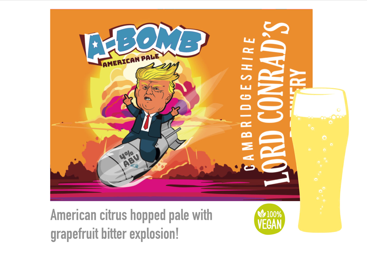 A-Bomb 4% American blonde suitable for vegans