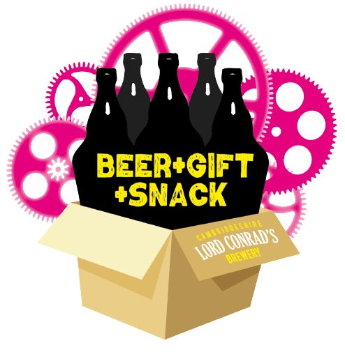 Lord Conrad’s Brewery Big Beer Box Contains: Beers, Gift, Snacks. Also Available As Subscription